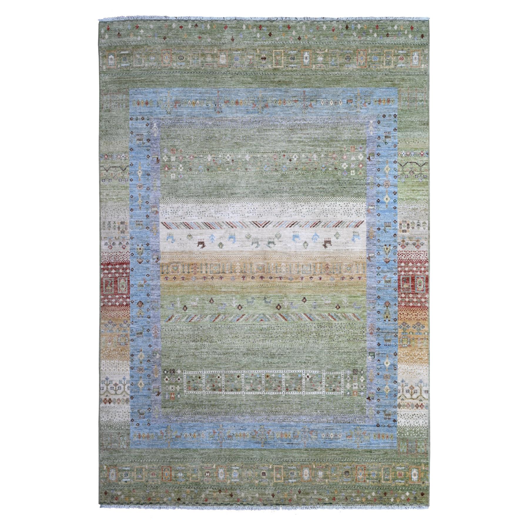 Traditional Wool Hand-Knotted Area Rug 6'3